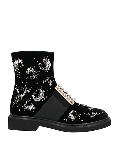 ROGER VIVIER Ankle boot Black Textile fibers