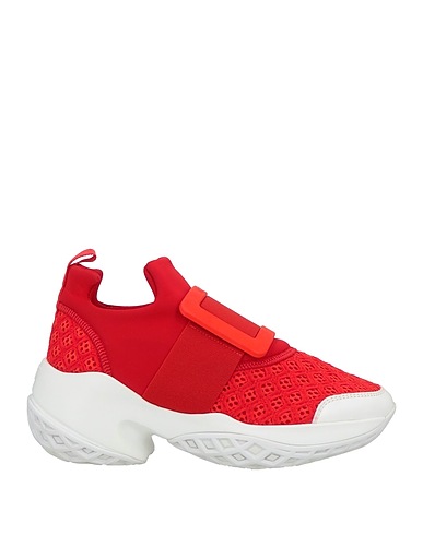 ROGER VIVIER Sneakers Tomatenrot Gewebefasern, Leder