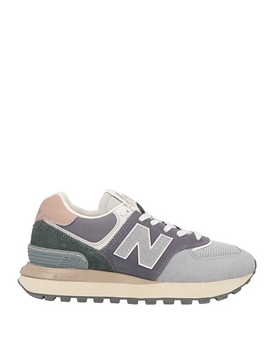 NEW BALANCE Sneakers Grey Leather, Textile fibres