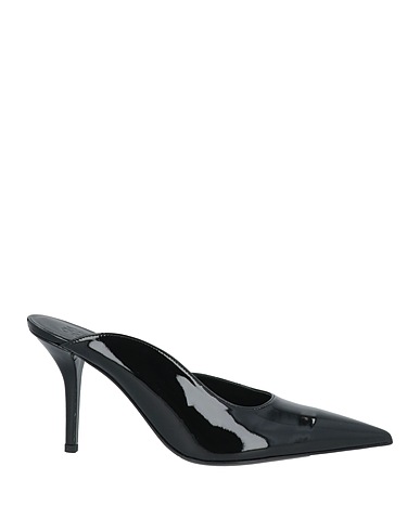 GIA BORGHINI Mules and clogs Black Textile fibres
