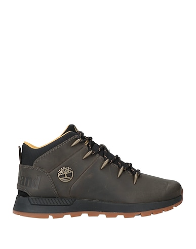 TIMBERLAND Ankle boot Charcoal Leather, Textile fibres