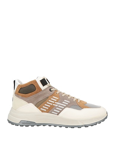 HOGAN Sneakers Grigio Pelle, Fibre tessili