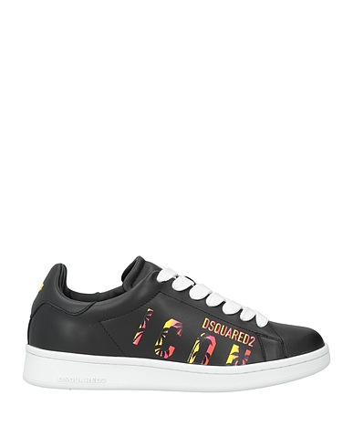 DSQUARED2 Sneakers Black Calfskin, Textile fibres