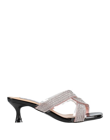 GAI MATTIOLO Sandals LOVE TO LOVE Silver Textile fibres