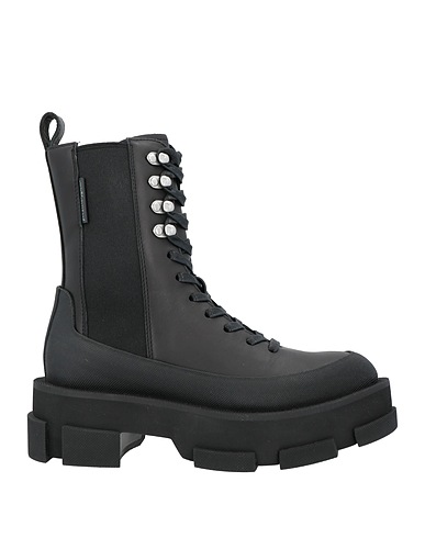 BOTH Ankle boot Black 70% Calfskin, 20% Rubber, 10% Elastane
