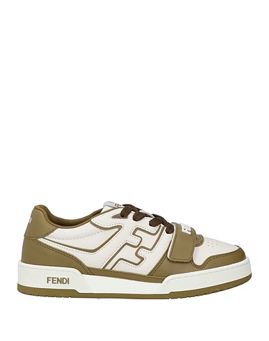 FENDI Sneakers Military green Leather