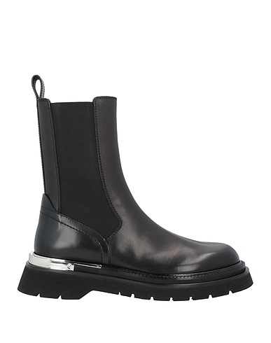 DSQUARED2 Ankle boot Black Leather, Textile fibers