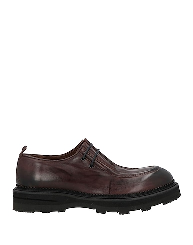 JP/DAVID Laced shoes Dark brown Leather