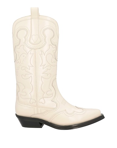 GANNI Boots Beige Leather