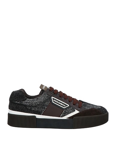 DOLCE&GABBANA Sneakers Antracite 32% Pelle di vitello, 27% Poliestere, 18% Viscosa, 12% Cotone, 11% Lana