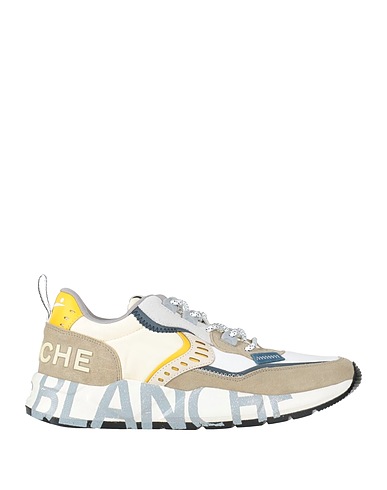 VOILE BLANCHE Sneakers White Leather, Textile fibres