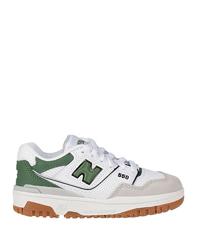 NEW BALANCE Sneakers 550 Weiß Leder, Gewebefasern