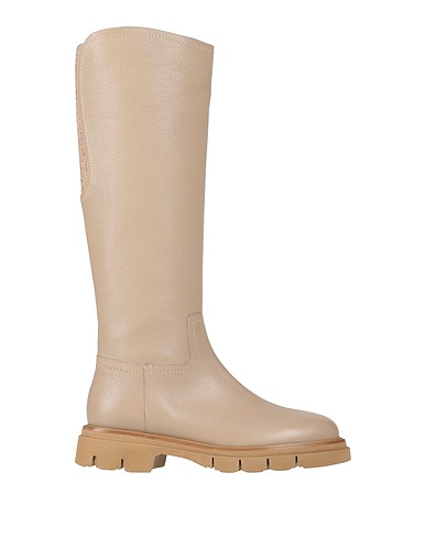 LOREN ITALY Stivali Beige Pelle, Fibre tessili