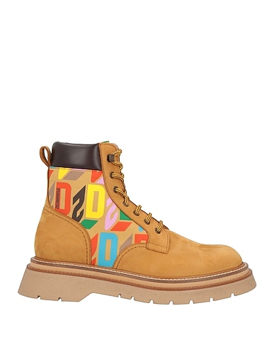 DSQUARED2 Ankle boot Camel Leather, Textile fibers