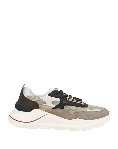 D.A.T.E. Sneakers Sage green Leather, Textile fibres