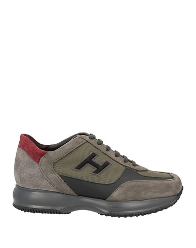 HOGAN Sneakers Lead Leather, Textile fibres