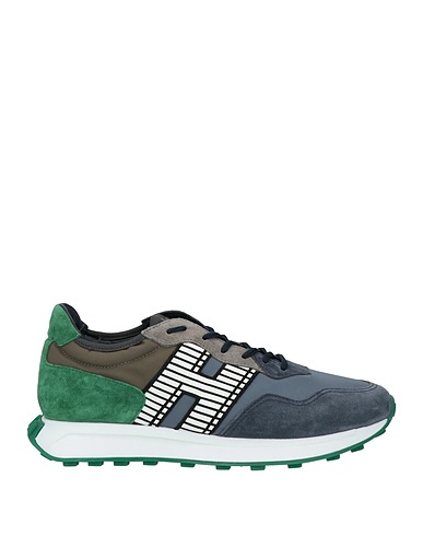 HOGAN Sneakers Marineblau Leder, Gewebefasern