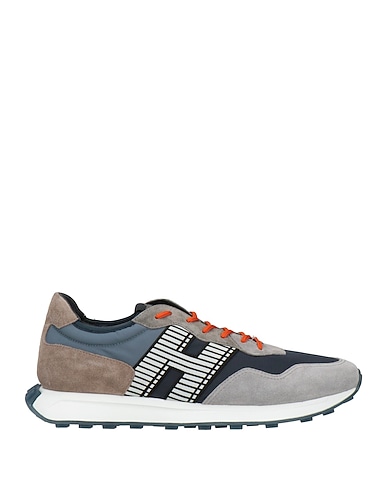HOGAN Sneakers Light grey Leather, Textile fibres