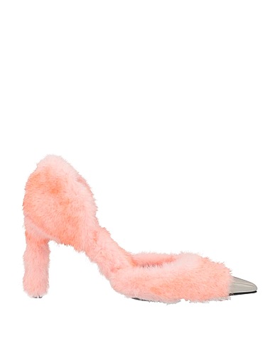 AREA x SERGIO ROSSI Court Salmon pink Textile fibres, Metal