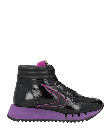 VALSPORT Sneakers Black Leather, Textile fibers
