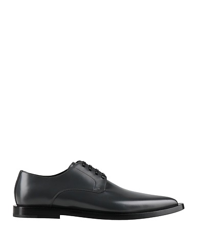 DOLCE&GABBANA レースアップシューズ ブラック 革（なめし加工）