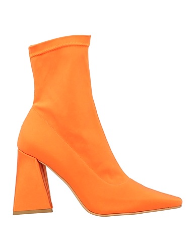 TIMES Ankle boot Orange Textile fibres