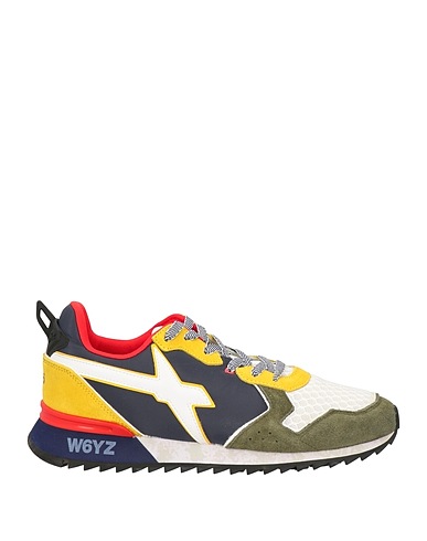 W6YZ Sneakers Military green Leather, Textile fibres
