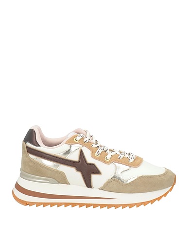 W6YZ Sneakers Elfenbein Leder, Gewebefasern
