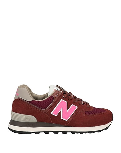 NEW BALANCE Sneakers Brown Leather, Textile fibres