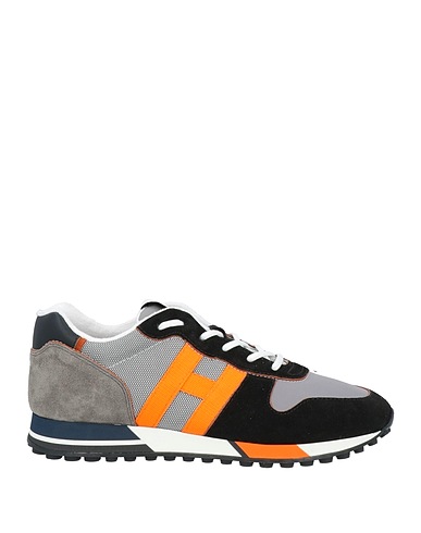 HOGAN Sneakers Negro Cuero, Fibras textiles