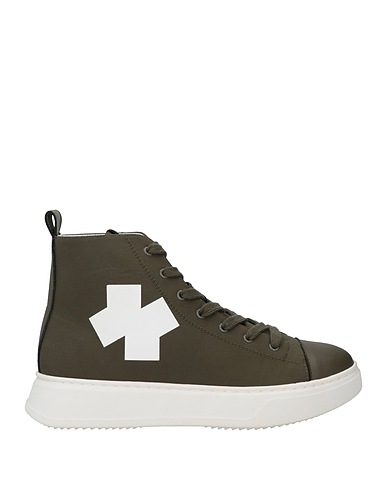 IXOS Sneakers Verde militare Pelle, Fibre tessili
