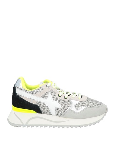 W6YZ Sneakers Light grey Textile fibres, Leather