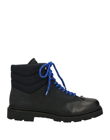 BALLY Ankle boot Black Calfskin, Textile fibers