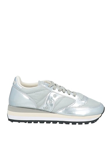 SAUCONY Sneakers Silver Leather, Textile fibres