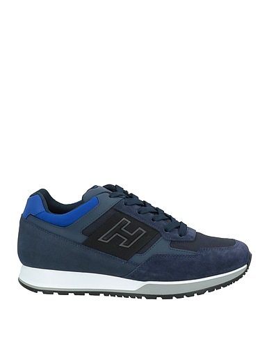 HOGAN Sneakers Blu notte Fibre tessili, Pelle