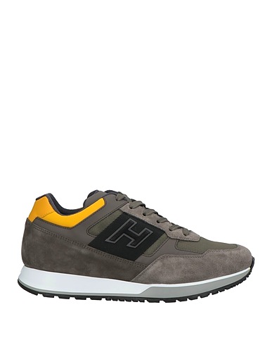 HOGAN Sneakers Grey Textile fibers, Leather