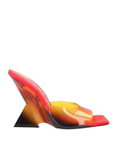 THE ATTICO Sandals Mustard Leather, Textile fibers