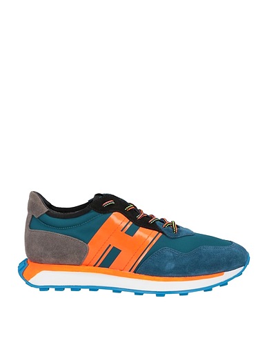 HOGAN Sneakers Deep teal Leather, Textile fibres