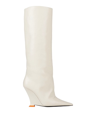 3JUIN Boots Ivory Leather
