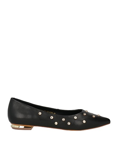 EMANUÉLLE VEE Ballet flats Black Leather