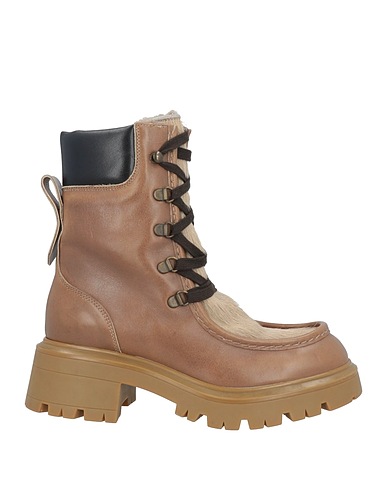 PAOLA D'ARCANO Ankle boot Brown Leather