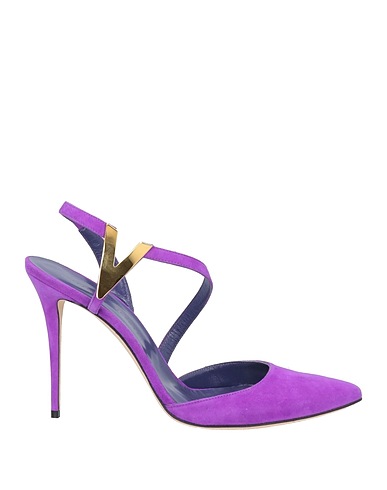 VITTORIA VICENTE Décolleté Viola Pelle