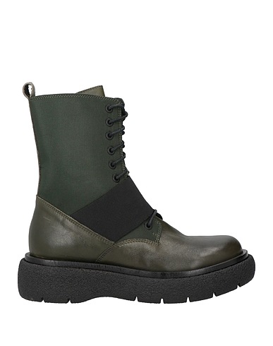 CARMENS Ankle boot Military green Textile fibers, Leather