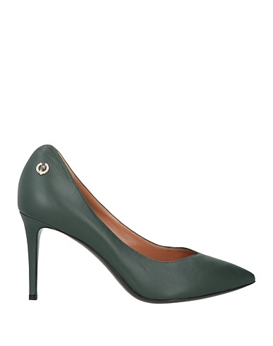 POLLINI Pump Dark green 100% Calfskin