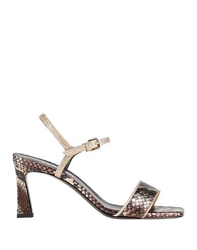 POLLINI Sandals Platinum Leather