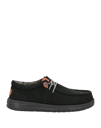 HEY DUDE Schnürschuhe Schwarz Leder