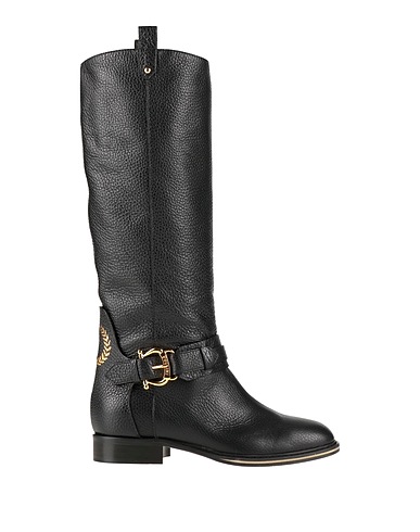 POLLINI Boots Black 100% Calfskin