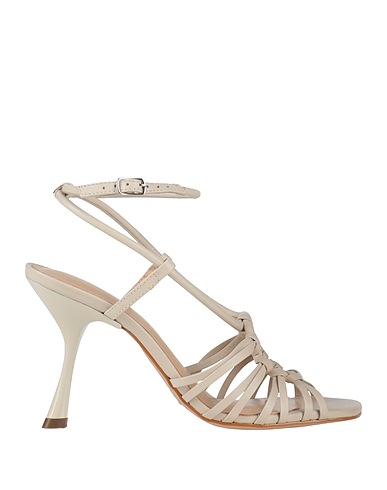 MISS UNIQUE Sandals Off white Leather