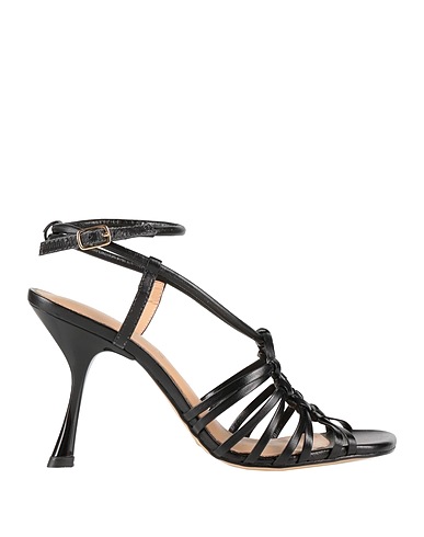 MISS UNIQUE Sandals Black Leather