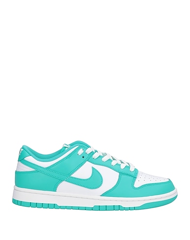 NIKE Sneakers Emerald green Leather, Textile fibers